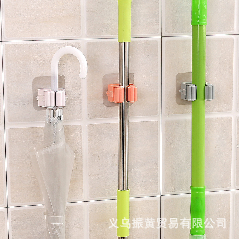 undefined3 Mop Hooks Punch holes Shower Room Broom Strength No trace TOILET Wall hanging Shelf wholesaleundefined