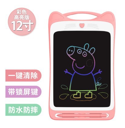 Tableta de Escritura LCD para Niños de 8.5 Pulgadas, Pizarra Electrónica Pequeña para Uso Doméstico, Dibujo y Diseño con Orejas de Gato, del Fabricante Original