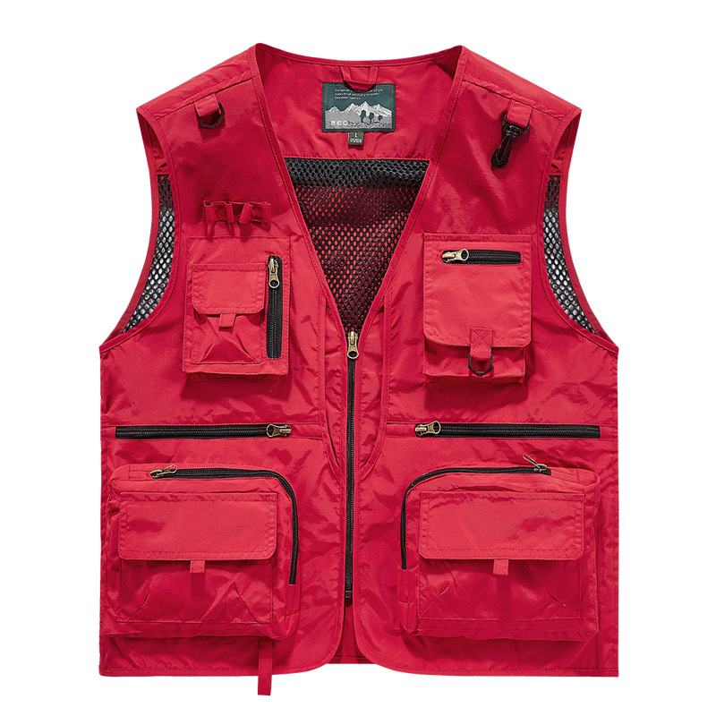 Función de montaña de alta gama para exteriores Chaleco de chaleco multibolsillo Chaleco para fotógrafo de pesca para hombre Chaleco de herramientas personalizado