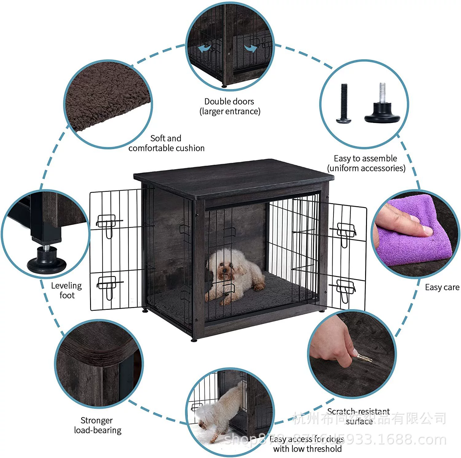 Амазонка твердая древесина маленькая собака деревянная клетка для собак средняя собака с туалетом разделение клетка для домашних животных собака вилла производители оптом