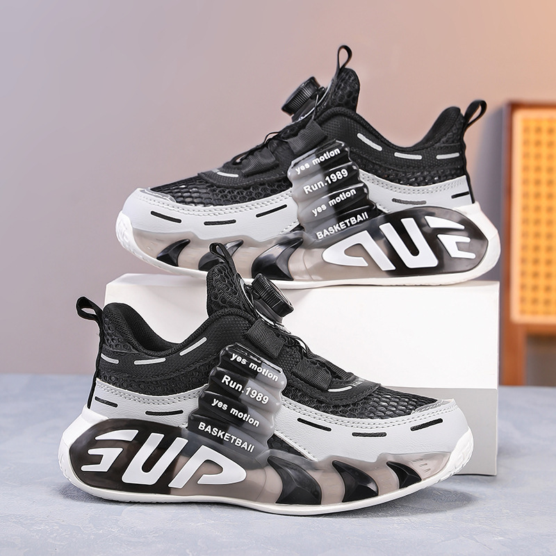 Calzado deportivo para niños, malla de verano, transpirable 2025 nuevos zapatos de red para niños, zapatos para correr de suela suave antideslizantes para niños grandes