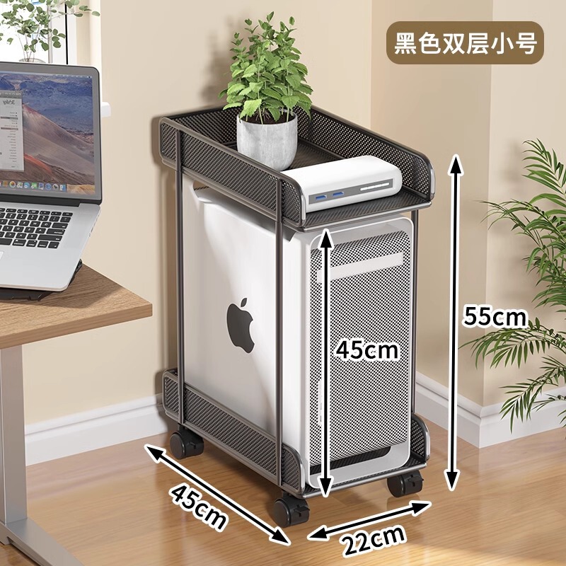 コンピュータホストモバイルキャリッジシャーシ配置ラックデスクトップ小型ベースホイール付きコンピュータストレージストレージ卸売|undefined