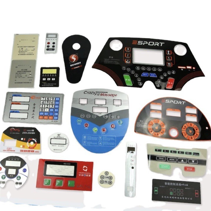 透明pvc面贴 按键面板贴纸磨砂PC亚克力警示标牌 丝印不干胶标签