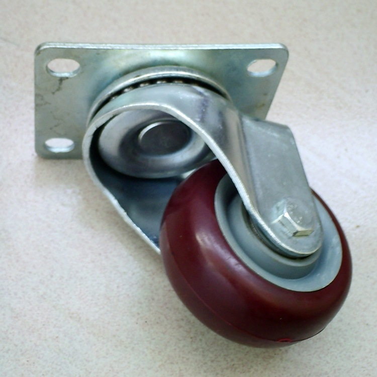 供应3寸轻型双轴承紫色工业脚轮万向轮 工业脚轮万向轮 万向轮