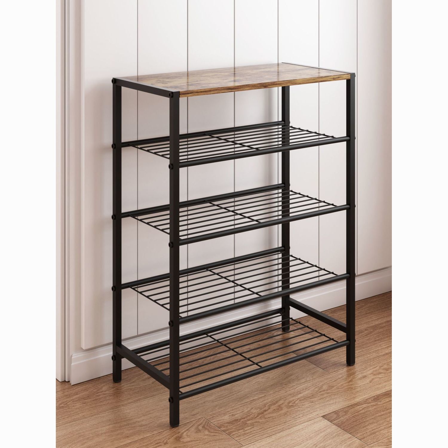 Household Shoe Rack Iron Multi-Layer Shoe Rack Rental House Multi-Layer Indoor and Outdoor Storage Office Vertical Shoe Cabinet