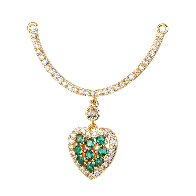Joyas transfronterizas colgante de rubí esmeralda ligero de lujo accesorios de acero de titanio collar no decolor cadena clavícula