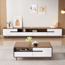 现代简约客厅卧室家用落地边柜新款电视柜茶几组合套装
