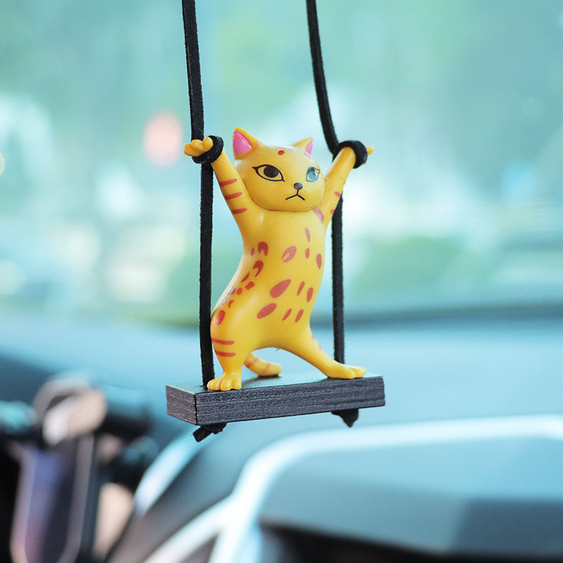 Twisted Waist Cat Car Pendant Car Interior Decoration Supplies Car Pendant Pendant Car Charms Car Supplies Batch