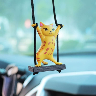 Car hanging, Interior Decoration Supplies Car Pendant - second-generation-yellow-cat