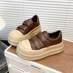 速鼎家~魔术贴大头厚底面包鞋女款2025秋季新款时尚休闲板鞋ins潮