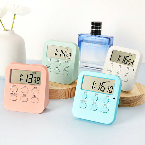 Kitchen timer timer alarm clock dual-purpose student time manager electronic alarm clock wholesale multi-function timer