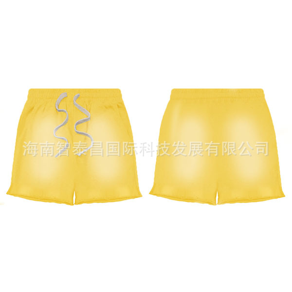 스프레이 말 반바지-노란색