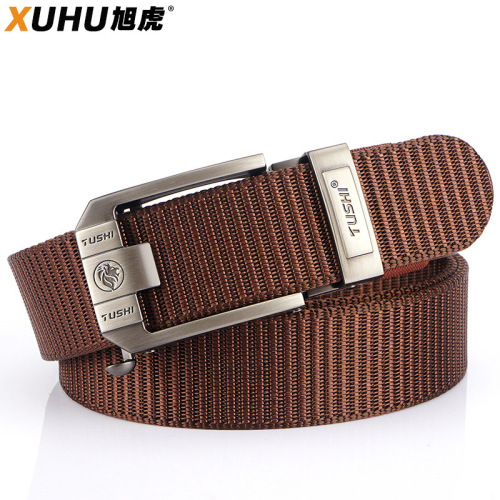  New Toothless Automatic Belt Strap Thick Nylon Canvas Belt, Versatile Casual Outdoor Belt Wholesale