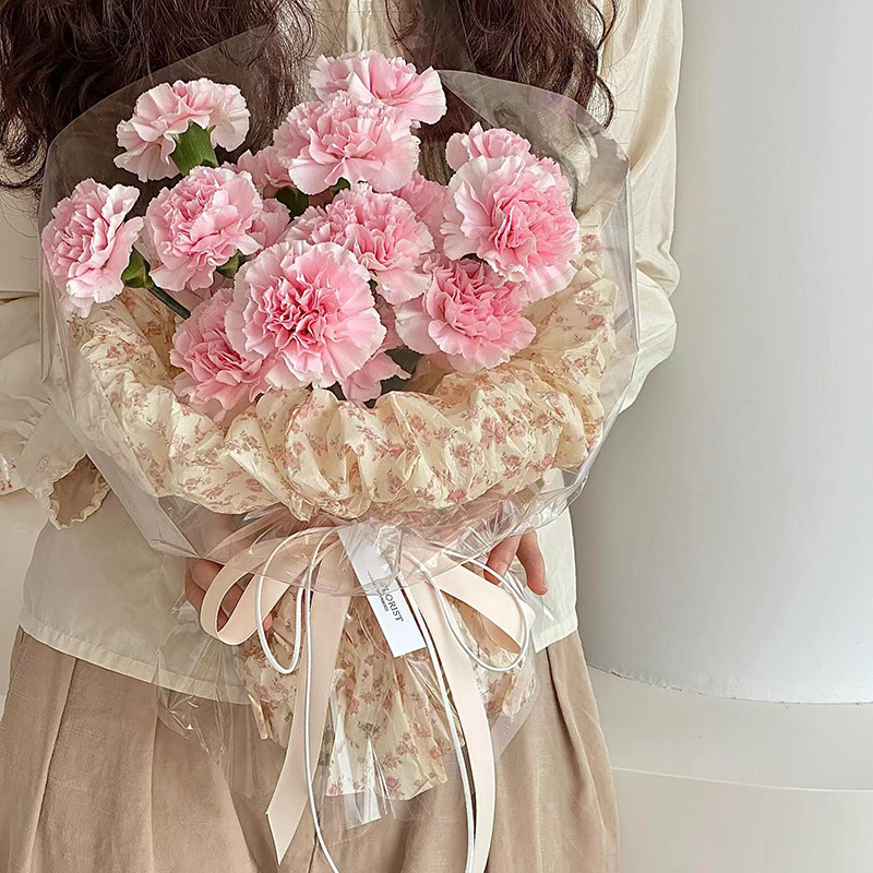 Carnation Artificial Flower Mother's Day Decoration Artificial Flower Scene Arrangement Single Stem Carnation Artificial Flower