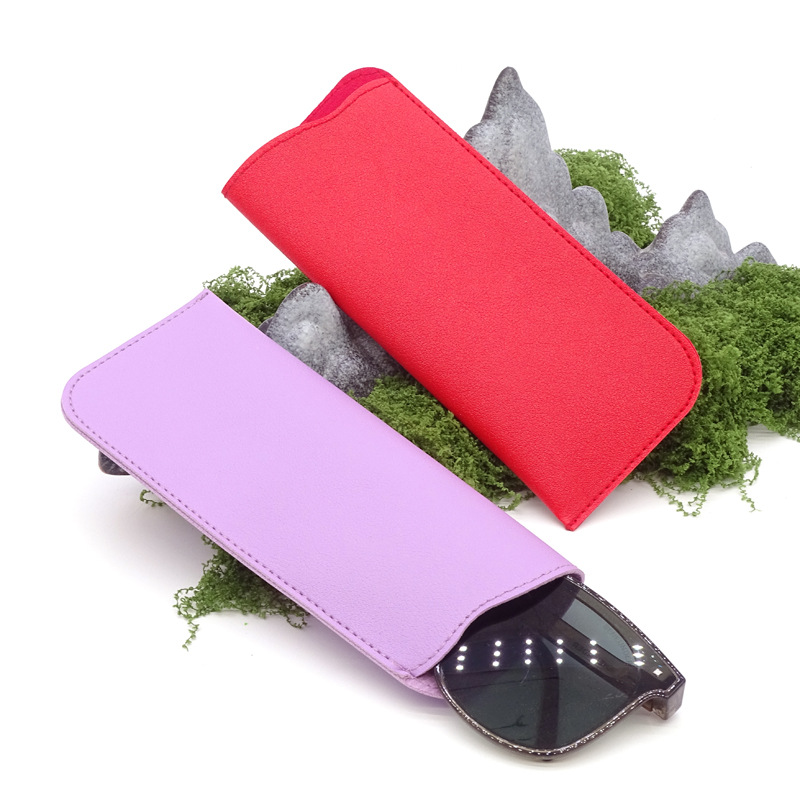 28g Weight Glasses Pouch Classification Pu Leather Material Solid Color Pattern Unisex Gender Simple Style Style Simple Style Solid Color Pu Leather Unisex Glasses Pouch 无