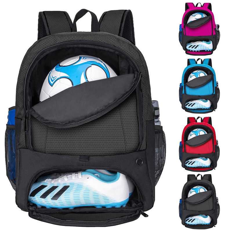 Amazon Cross-Border Popular Football Bag Independent Shoe Compartment Fashion Sports Backpack Oxford Cloth Customization Factory
