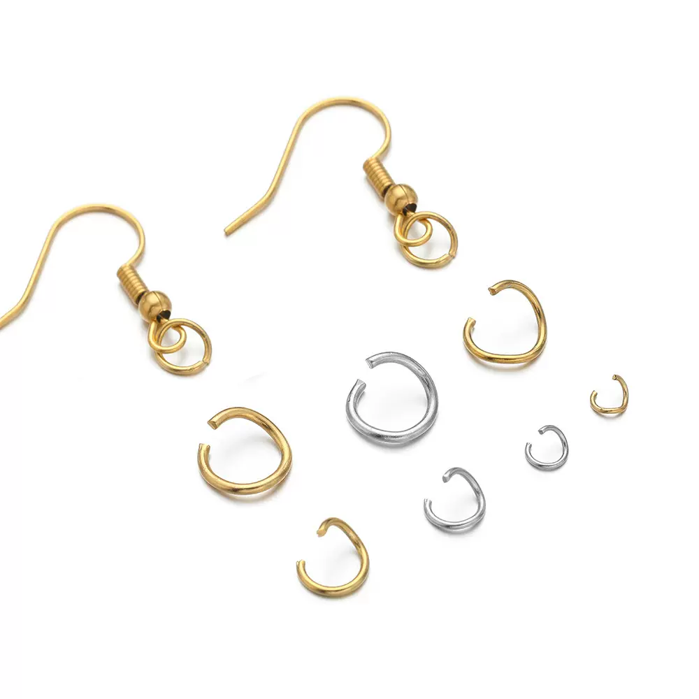 真空镀不锈钢开口圈跳环18k金连接圈diy珠宝项链手链制作配件批发