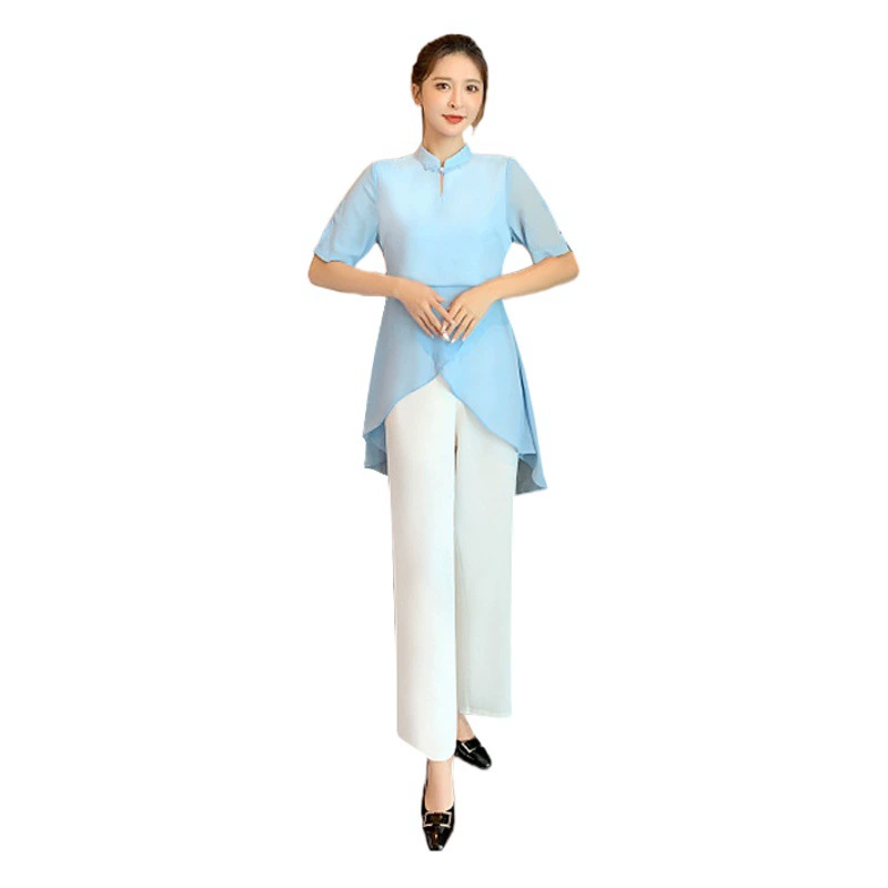 Салон красоты комбинезоны женский салон здоровья салон педикюра техник косметолог средний рукав Темперамент костюм ванна для ног SPA одежда