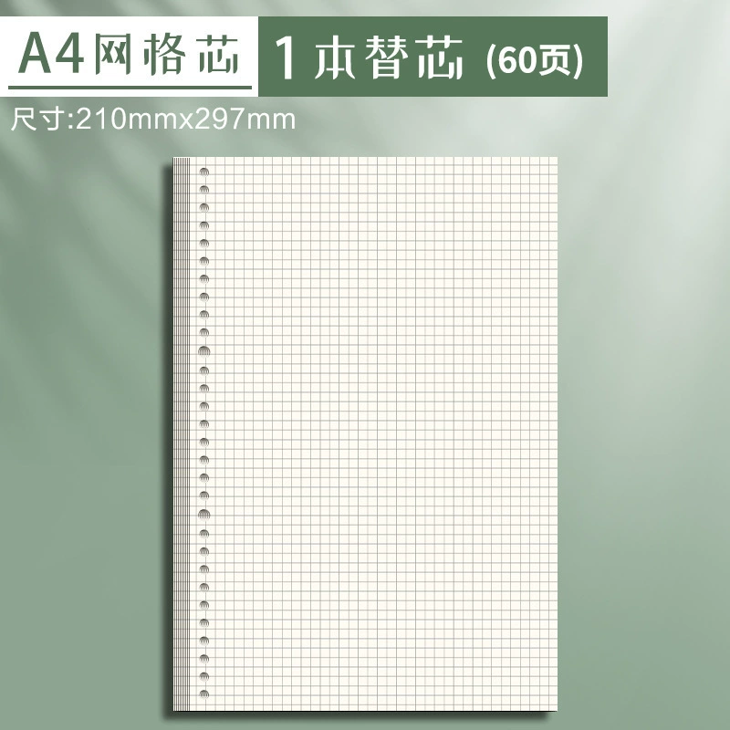 Refillable Transparent Loose‑Leaf Notebook, Disc‑Bound Covers, Sizes A5/B5/A4, Lined & Grid