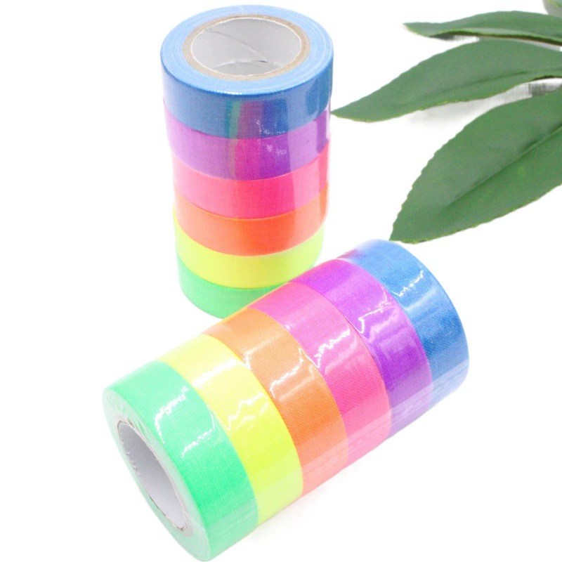 Флуоресцентная УФ-хлопковая лента Матовая липкая светящаяся фиолетовая световая лента электрическая пленка сценический Волшебный реквизит для выступлений