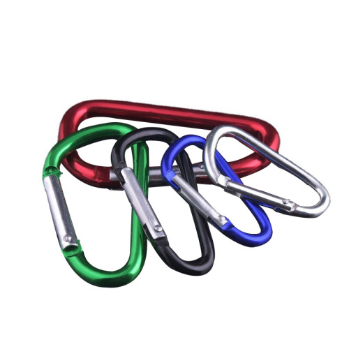 Outdoor metal quick-hang D-type aluminum alloy hoist carabiner buckle, mountain climbing kettle, water bottle aluminum buckle, aviation aluminum buckle
