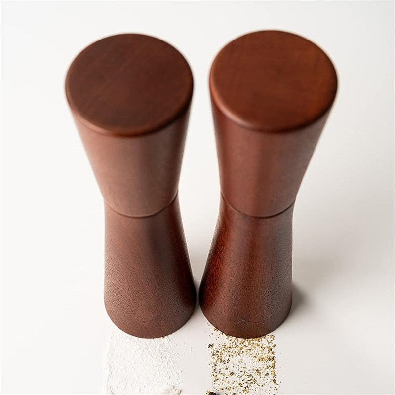 Molinillo de pimienta de madera molinillo de pimienta negro manual molino de pimienta de espesor ajustable