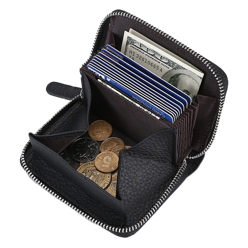 アマゾン日本 RFID 盗難防止ブラシオルガンカードバッグ大容量カードスロット本物のピックアップバッグコインコインバッグ卸売