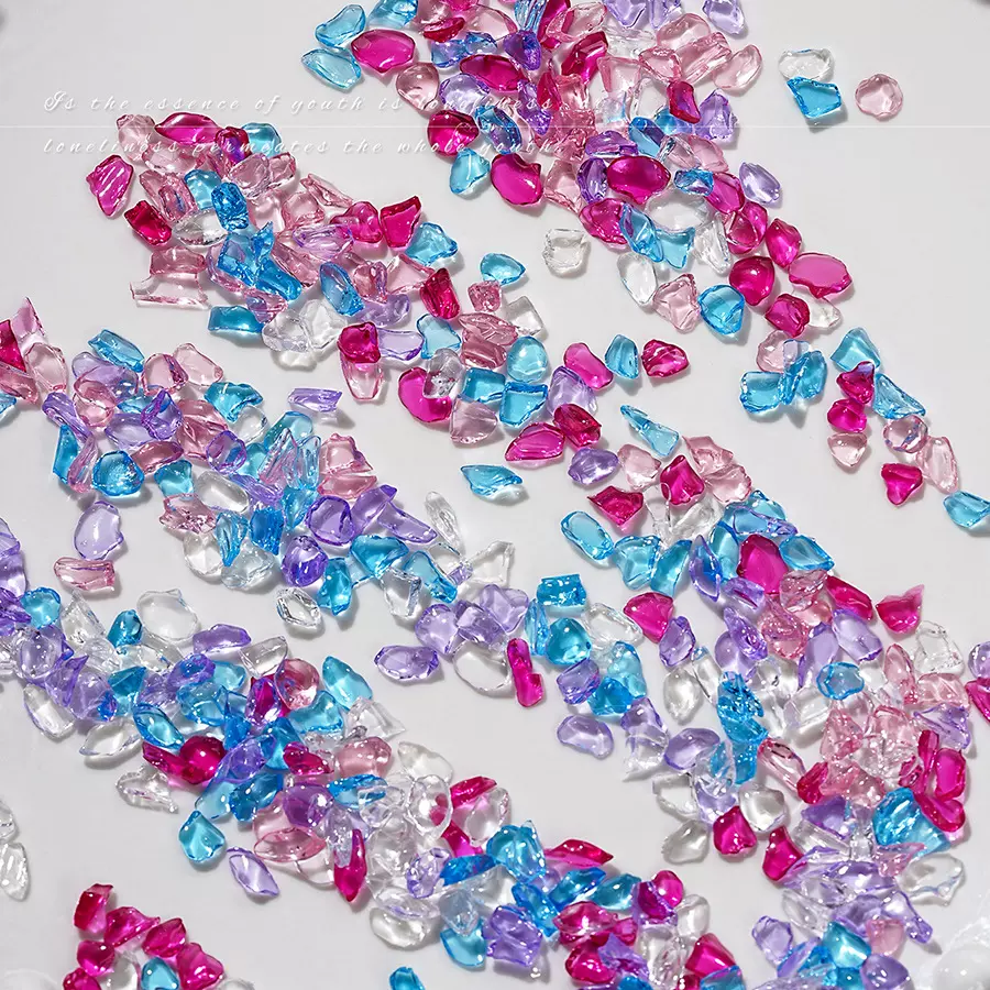 透明不规则天然美甲小饰品水晶碎石不规制立体晶石指甲装饰品批发