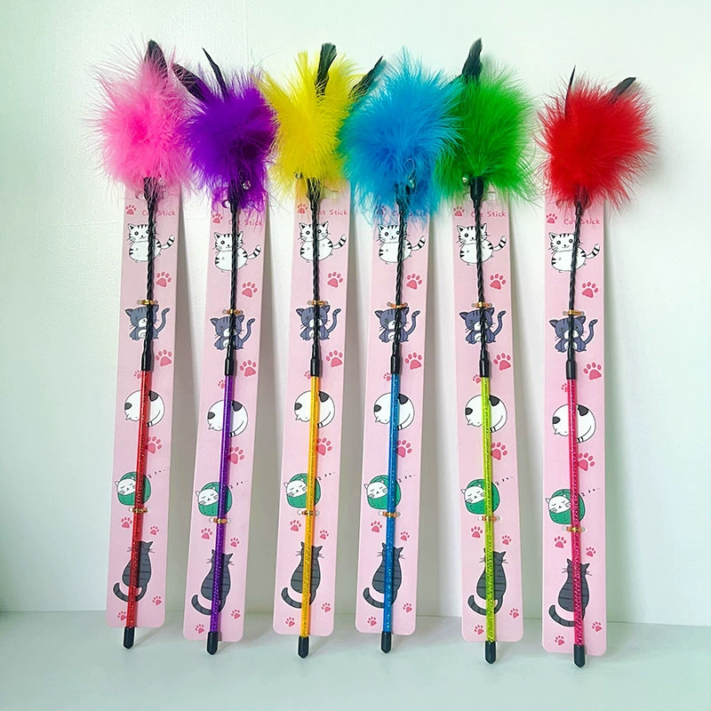 Трансграничные игрушки для кошек Натуральные разноцветные перья индейки