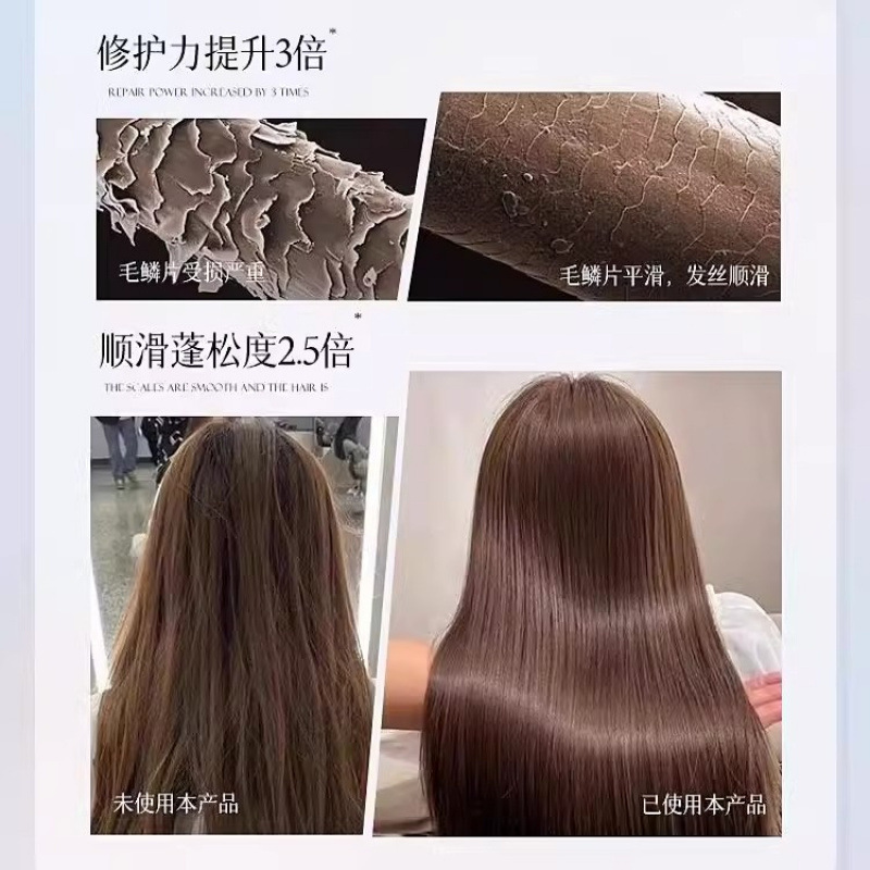 Máscara para el cabello de seda de Viter, reparación de secedad y secedad, hidratación, suavizado, hidroterapia sin vapor, nutrición polipeptídica, queratina correctiva, acondicionador para el cabello femenino