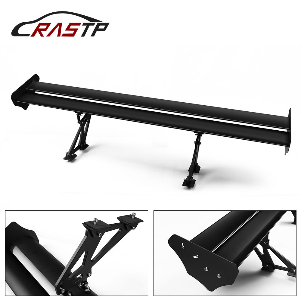 Car Sedan GTModified Perforated Double-layer Aluminum Alloy Rear Wing Sedan Car Fixed Wing Spoiler