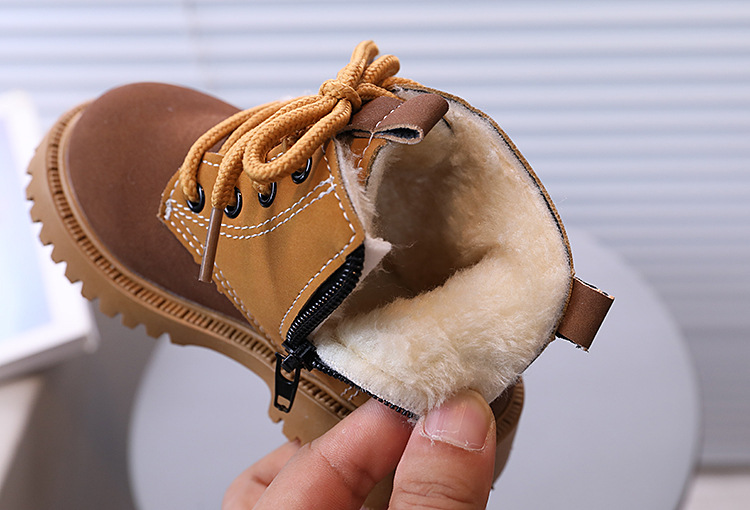 Botas de algodão com pelúcia para crianças meninos e meninas_voghion.com