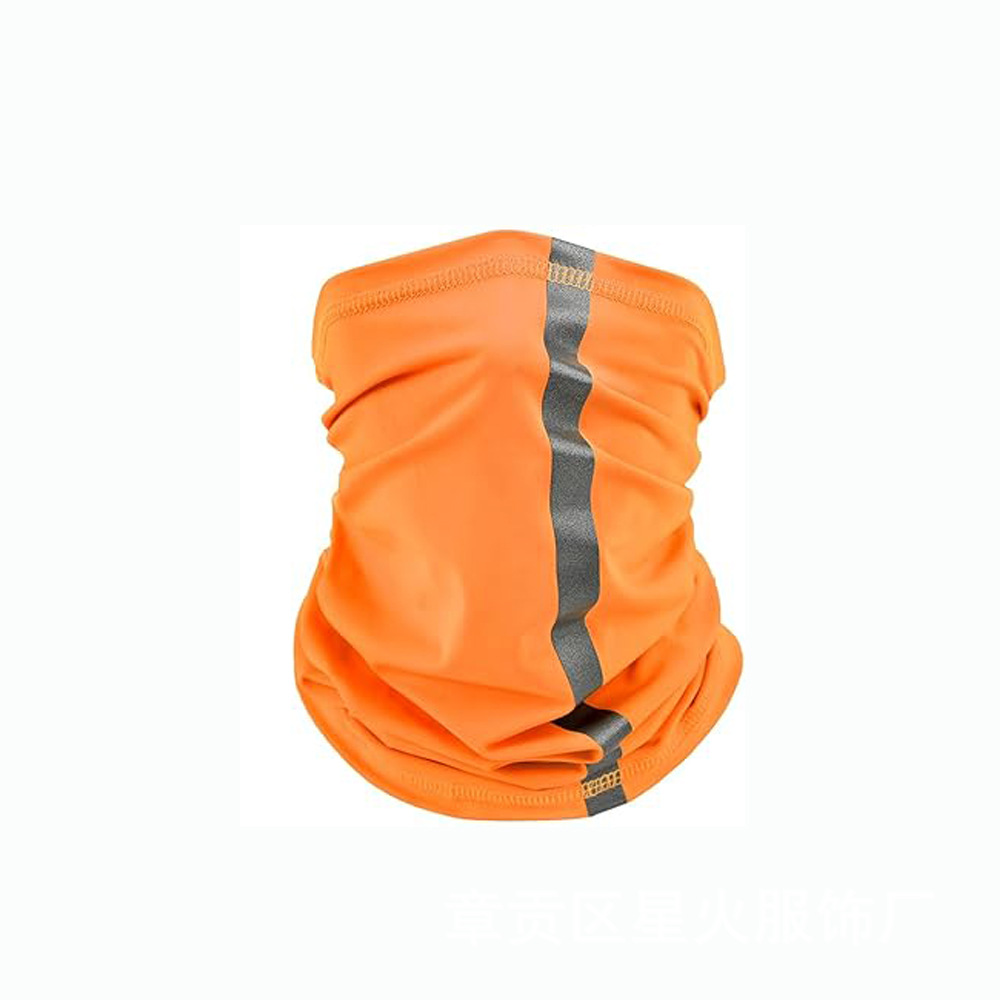 Cycling Face Mask Neck Warmer With Reflective Strips Breathable_voghion.com
