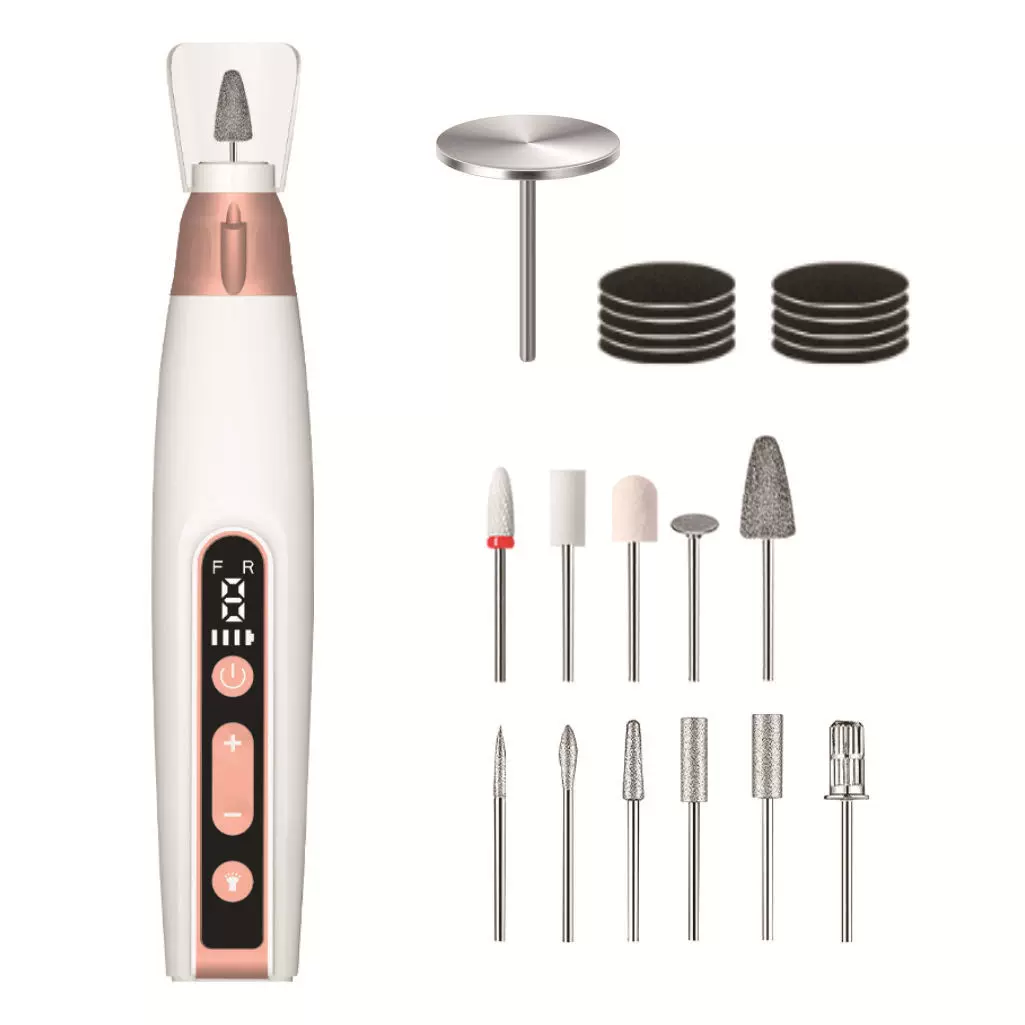 跨境新款家用磨甲磨脚器便携自动修甲器多功能一体电动打磨仪套装