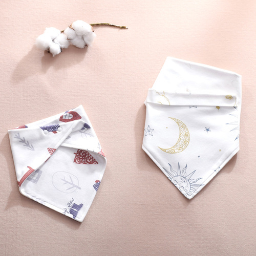 Newborn baby spitting towel, shoulder pad, saliva towel, U-shaped bib, folding triangle towel, baby large bib