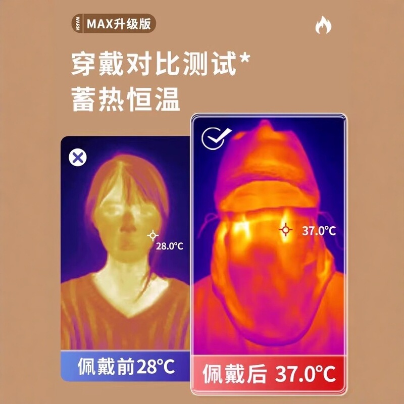 新东北防寒帽子围巾一体面罩女秋冬季头盔骑车保暖防风围脖骑行帽|undefined