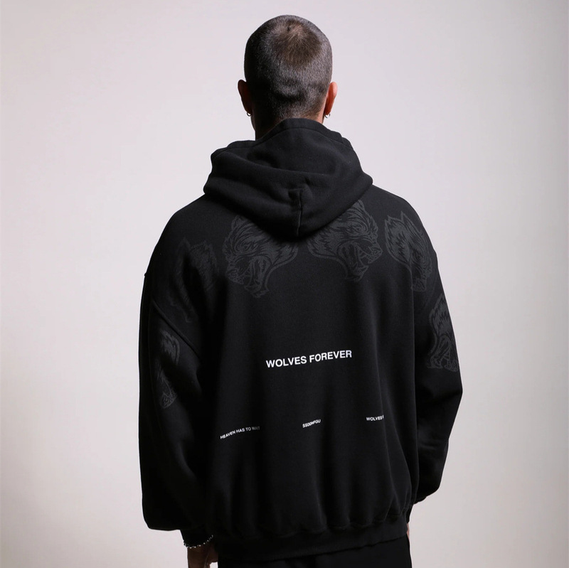 Darc Hooded Sweatshirt Men's Winter Popular Couple Fleece-Lined Thickeneded Loose Sports Outdoor Running Top