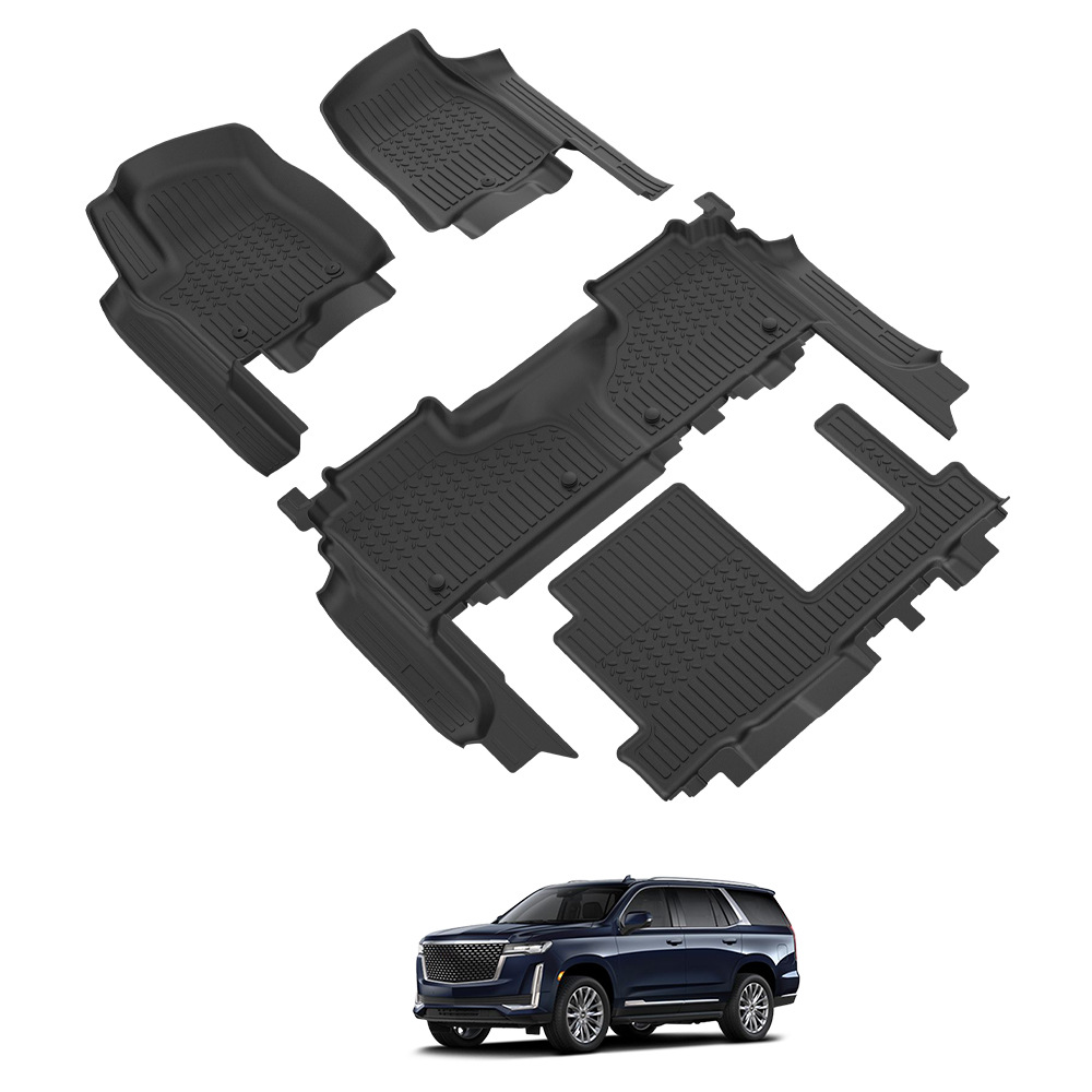 Txinrui Aplicable Cadillac Escalade Alfombrilla de coche Escalade Alfombrilla de pie 5Dtpe especial para alfombrilla de caja trasera