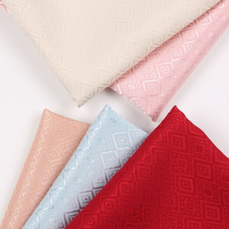 New Diamond-Shaped Jacquard Horse-Faced Skirt Fabric, High-End Classic Modern Hanfu Costume Dress, T-Shirt for Casual Wear