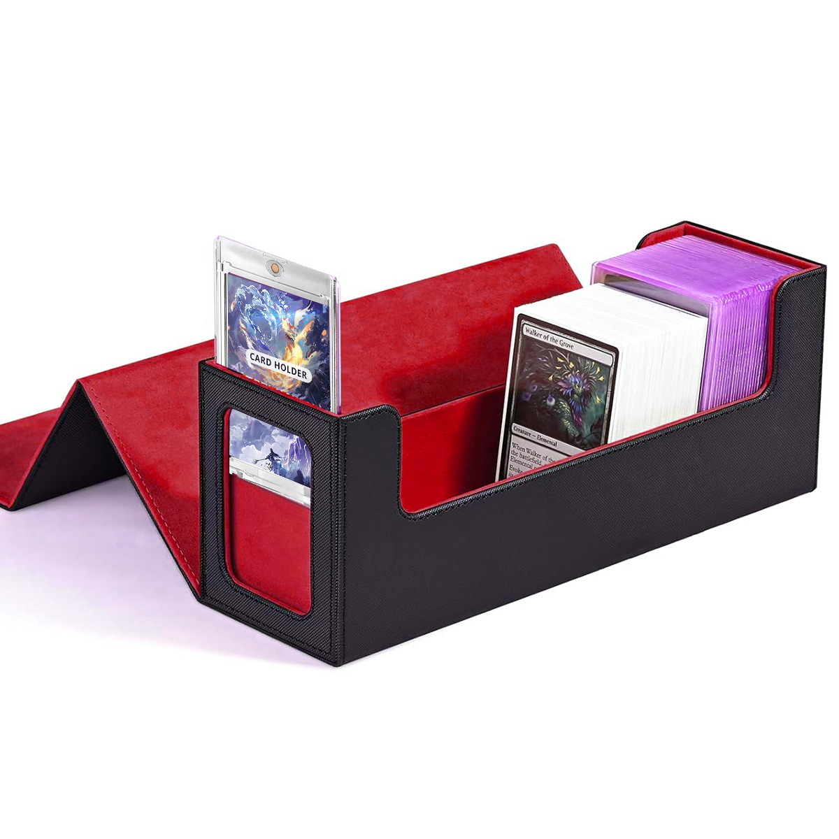 PU Leather Game MTG Hard Holder Storage 35PT Magnetic Card Brick Collection Box, CCG_voghion.com