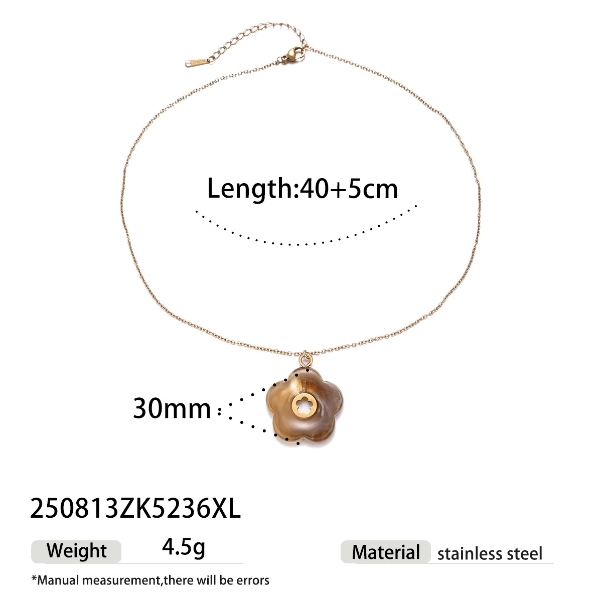 Alta Europa y América de acero inoxidable acrílico collar ligero nicho de lujo joyería de moda damas conjunto de productos de venta cruzada