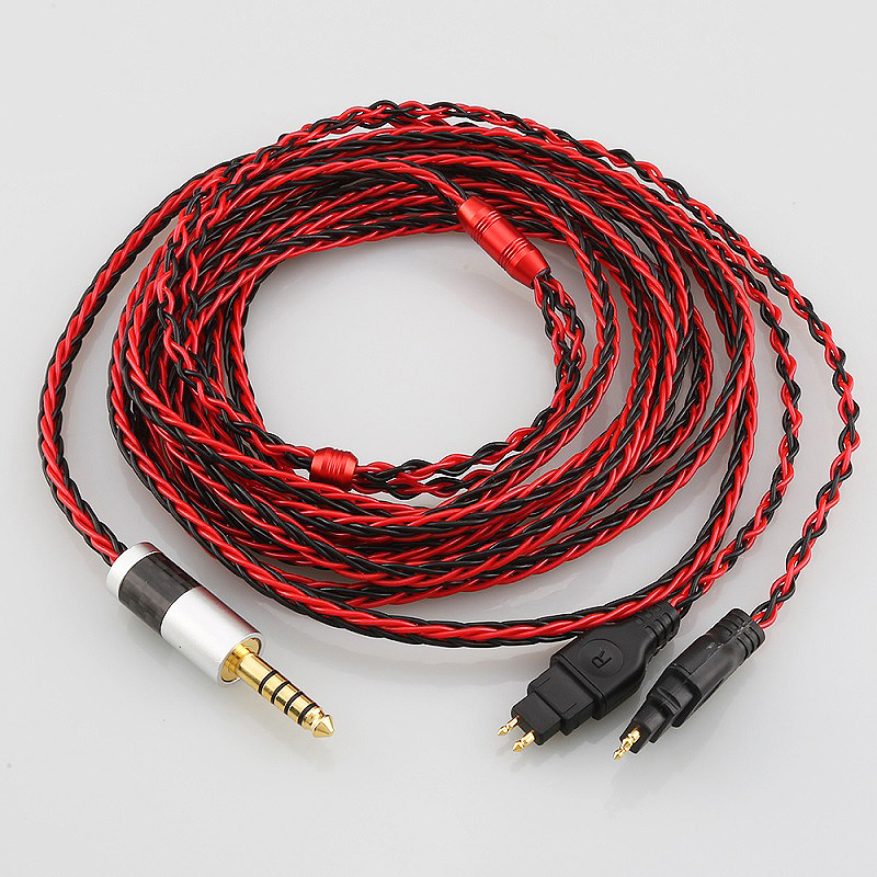 8-Strand Single Crystal Copper Silver-Plated Suitable for Sennheiser Hd580 Hd600 Hd650 Hd660S Headphone Upgrade Cable