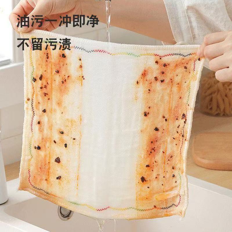(一件代発) レインボー疎油性ふきん 厚手食器洗い布 油がつきにくい 家庭用万能布 速乾性でお手入れ簡単|undefined