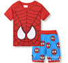 Children's pijama, summer sleeves, set, with short sleeve, polyester, suitable for import