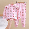 Children's set, thermal underwear for boys, demi-season cotton pijama, children's clothing