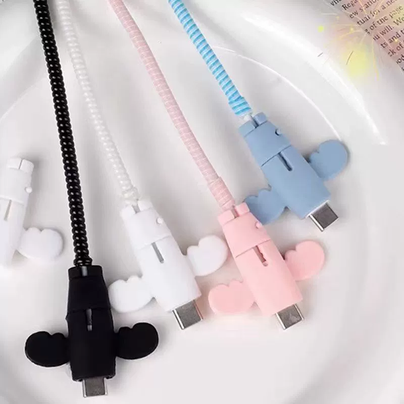 Защитный чехол для кабеля передачи данных Little Angel, защита от разрушения, разъем для зарядного кабеля для мобильного телефона, защитный чехол, оптовая цена без налога