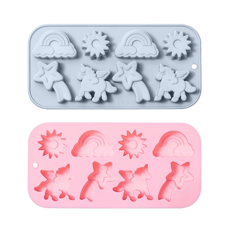 Rainbow acrylic silicone mold solar-powered, (Physicals), unicorn
