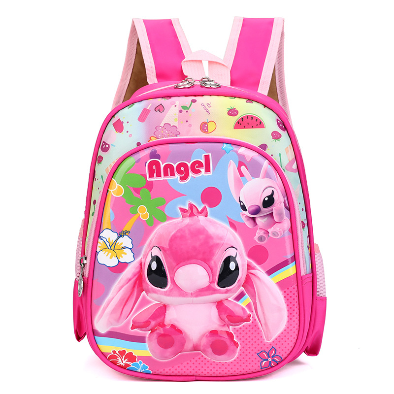 Mochila de dibujos animados Stitch de carcasa dura de 12 pulgadas al por mayor Mochila de jardín de infantes ultraligera Mochila para niños de 3-4 años
