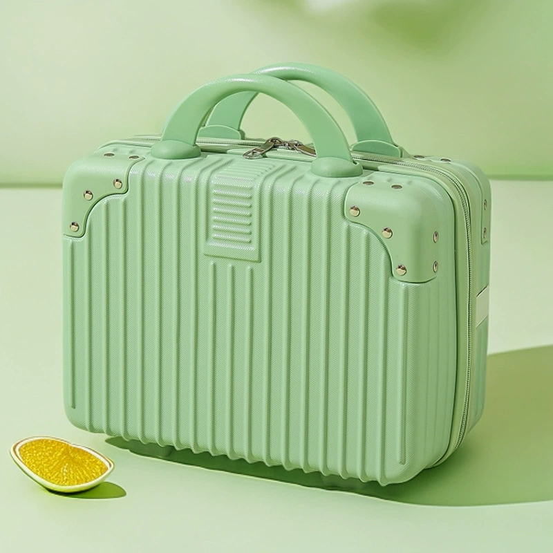 Mini Handheld Suitcase Makeup Box, 14″ & 16″, Lightweight Password Lock, Multi-Color