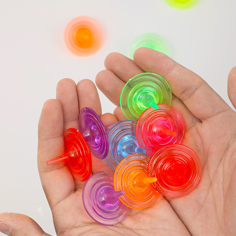 Gyro niños gemas juguetes cristal acrílico colorido cristal giroscopio bebé jardín de infantes regalo de premio